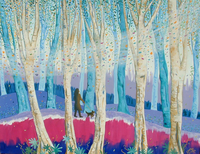 Los cinco árboles blancos, pintura de Cristina Alejos Cañada. Óleo sobre lienzo. Los cinco árboles blancos, pintura de Cristina Alejos Cañada. Óleo sobre lienzo.