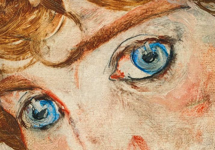 Pintar ojos, por Egon Schiele