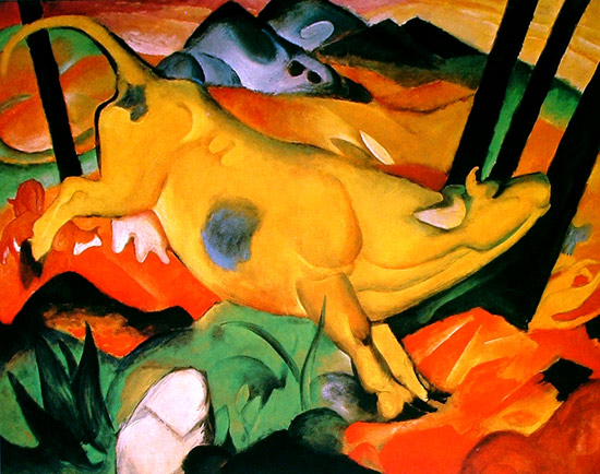 La vaca amarilla de Franz Marc