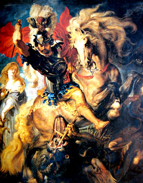 San jorge y el dragón de Rubens