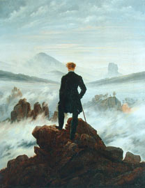 Caminante sobre la niebla de Caspar David Friedrich