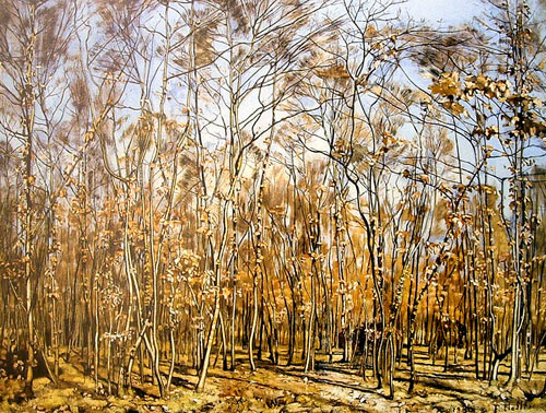 Pintura de Hodler - Bosque de árboles