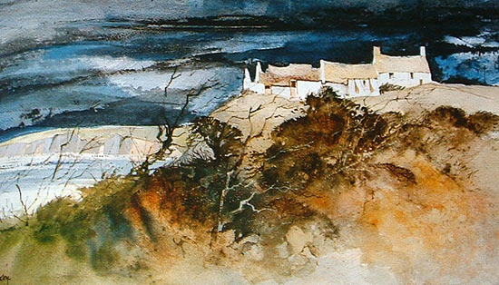 Granja, Watercolor by John Blockley