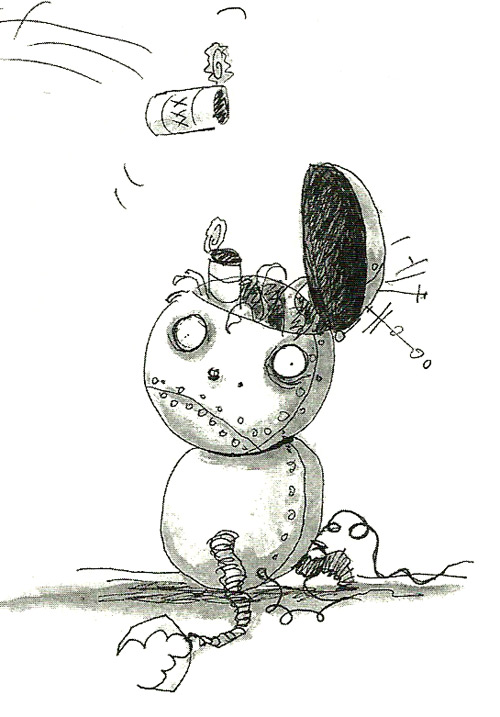 Ilustración de Tim Burton - Chico Robot