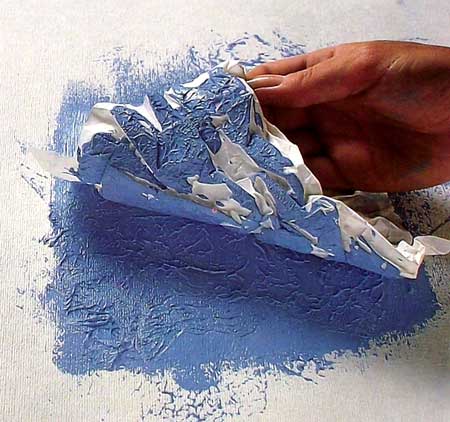 Pintura con Frotado en papel liso