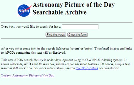 Catálogo de fotos de astronomía