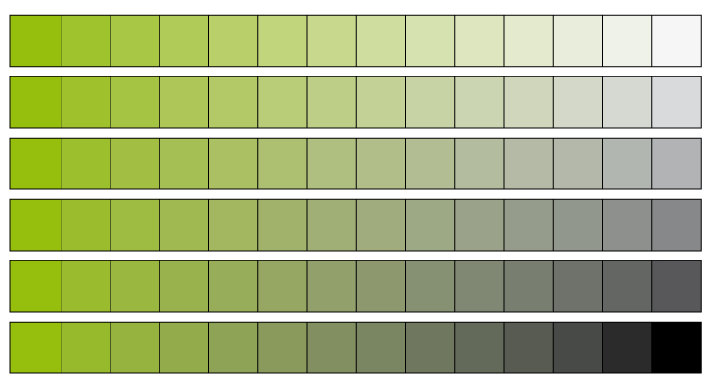 Colores neutros verdes