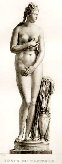 Venus de Capilote, pencil drawing by Pierre Bouillon Venus de Capilote, pencil drawing by Pierre Bouillon