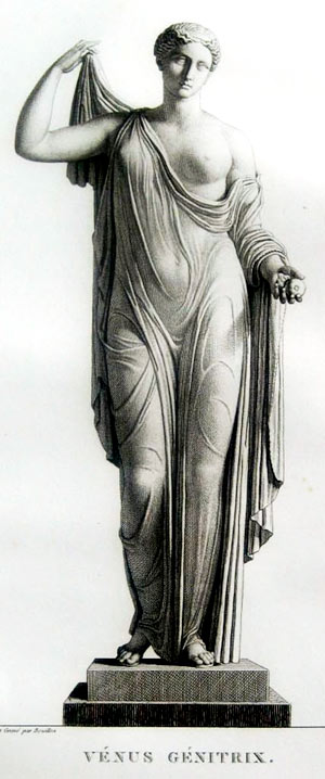 Venus de Genitrix, pencil drawing by Pierre Bouillon Venus de Milo, pencil drawing by Pierre Bouillon