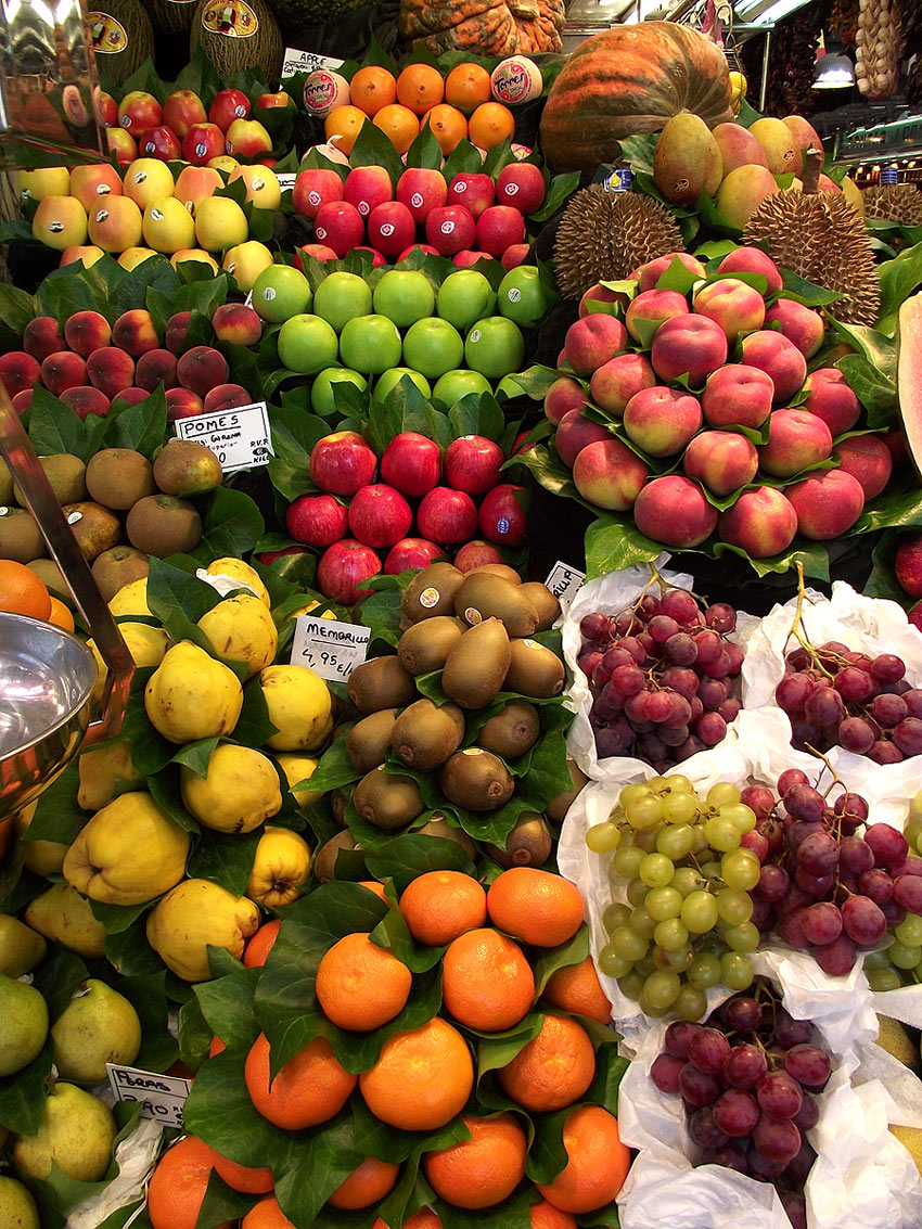 Fotos Gratis de comida- Frutas en el mercado de barcelona
