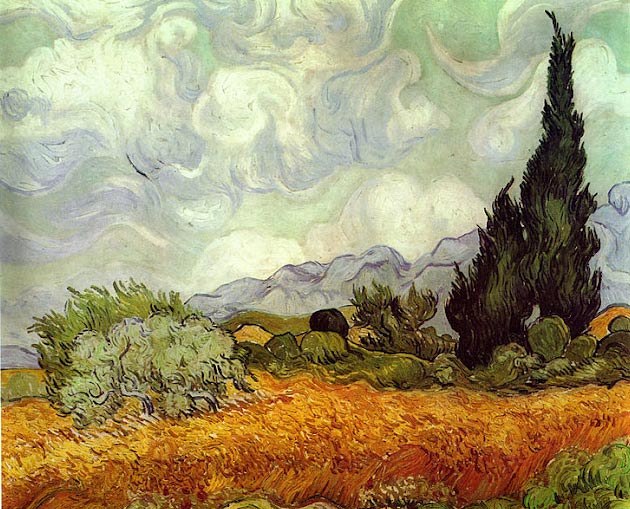 Paisaje de Van Gogh con luz difusa