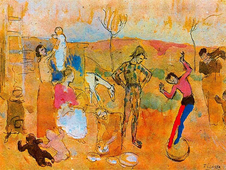 Bohemios de circo, Picasso 