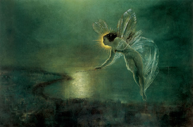 Pintura de un hada de John Atkinson Grimshaw