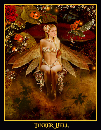 Pintura de un hada de Howard David Johnson Hada de Howard David Johnson