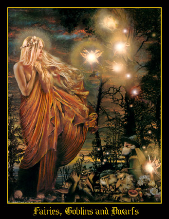 Pintura de un hada de Howard David Johnson Hada de Howard David Johnson