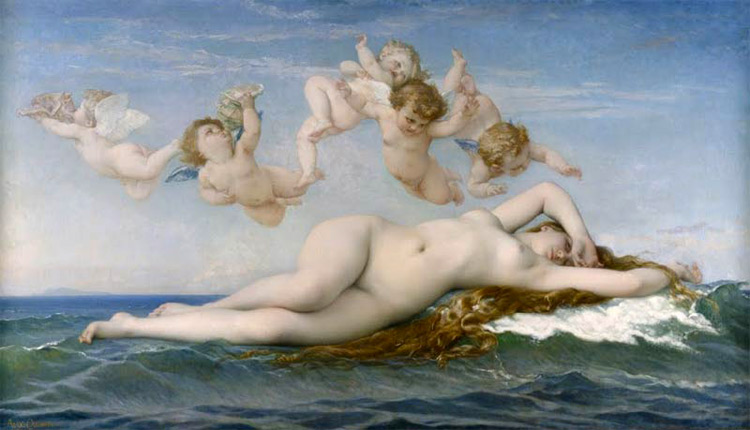 Nacimiento de Venus pintado por Alexandre Cabanel