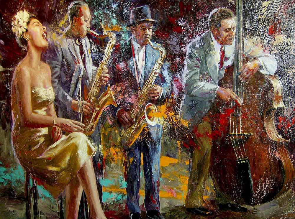 Nenad Mirkovich, musiciens painting Nenad Mirkovich, musiciens painting