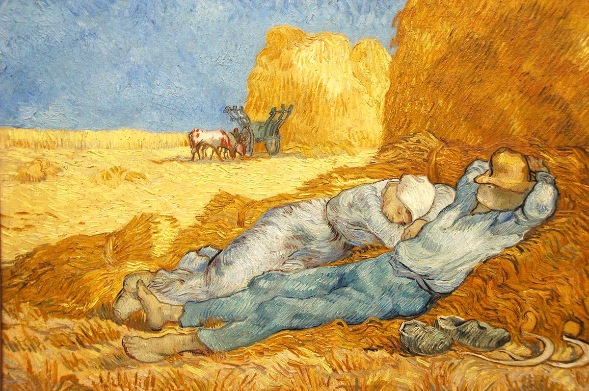 The siesta, by Vincent Van Gogh