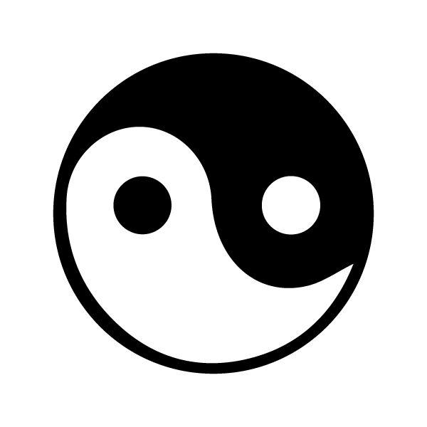 Yin y Yang, positivo - negativo