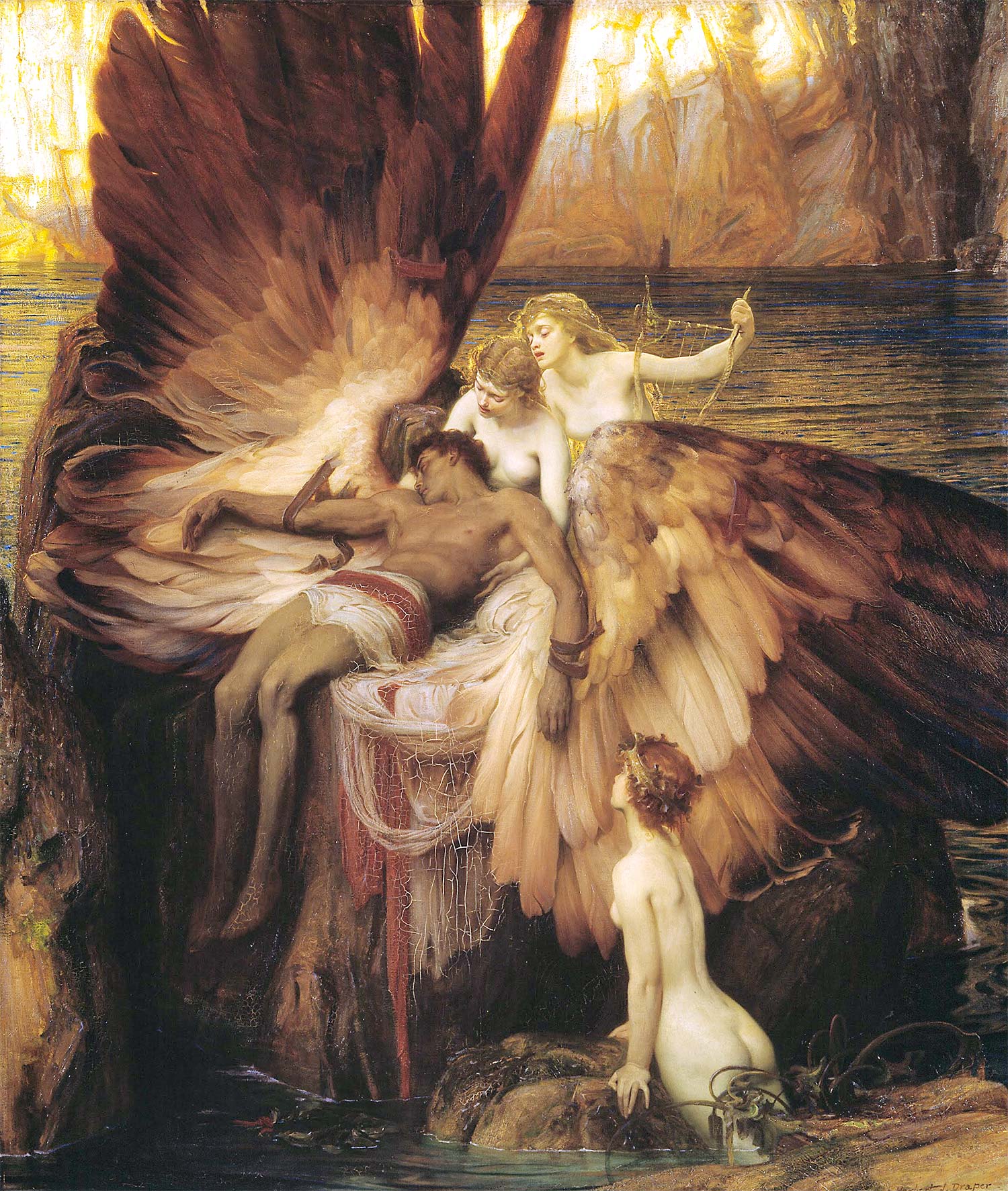 Lamento por Icarus, de Herbert Draper Lamento por Icarus, de Herbert Draper