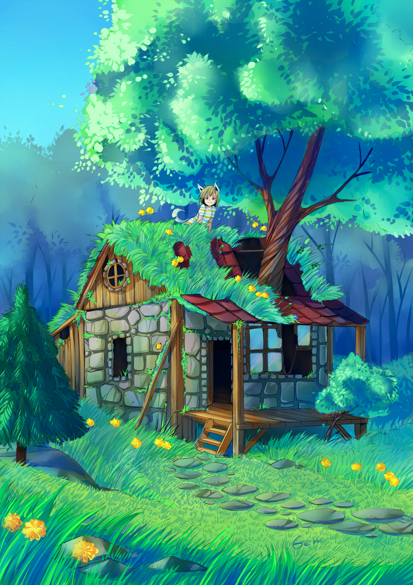 The Abandoned House, Manga Style, by Mikoele The Abandoned House painting