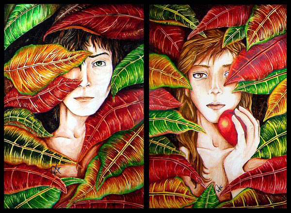 Adán y Eva de Elia-illustration 