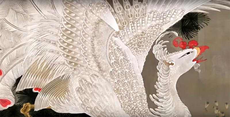 Ito Jakuchu, pintura del ave fenix 
