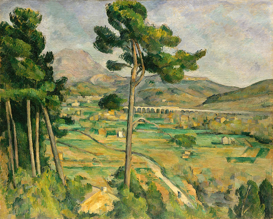 pintura cezanne viaducto