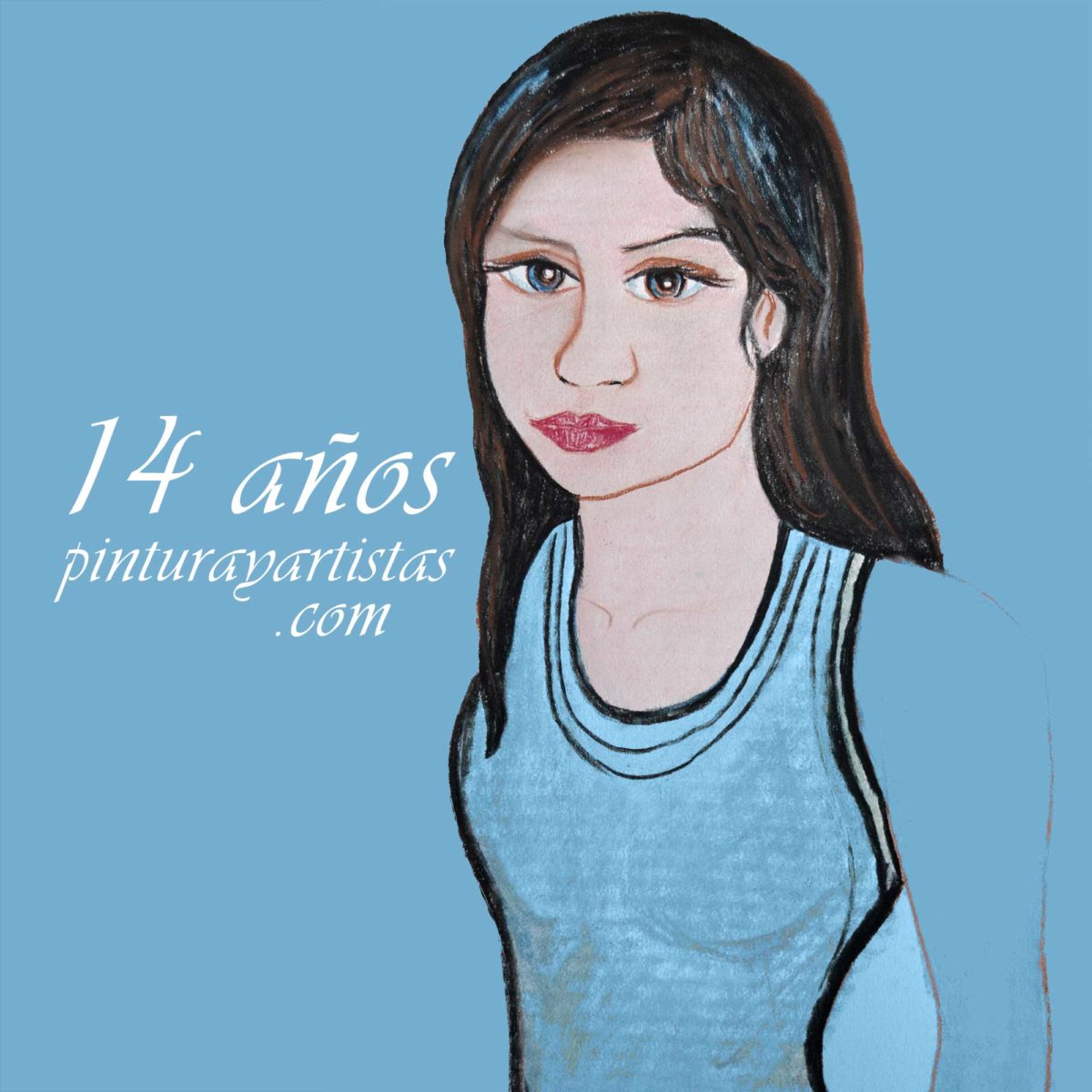 niña 14 años ilustración