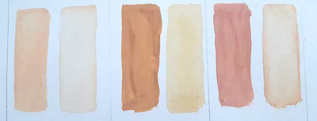 Color mixes skin tones