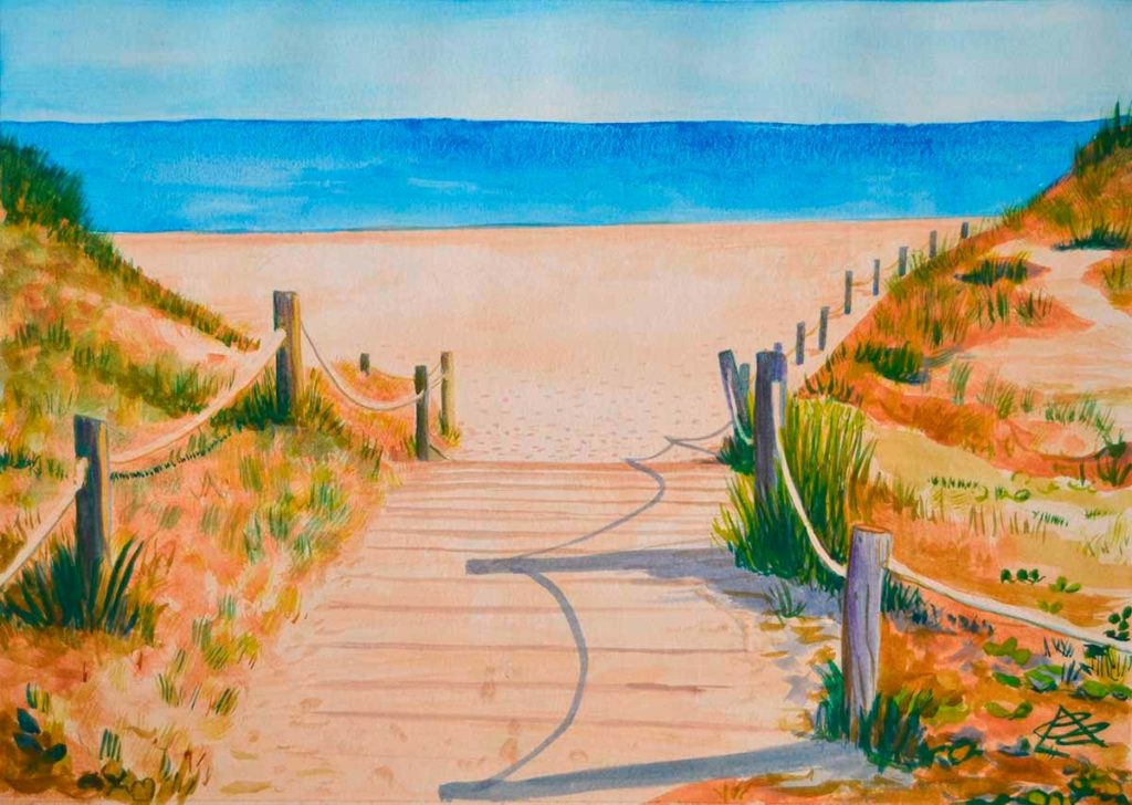 saler beach, Watercolor 