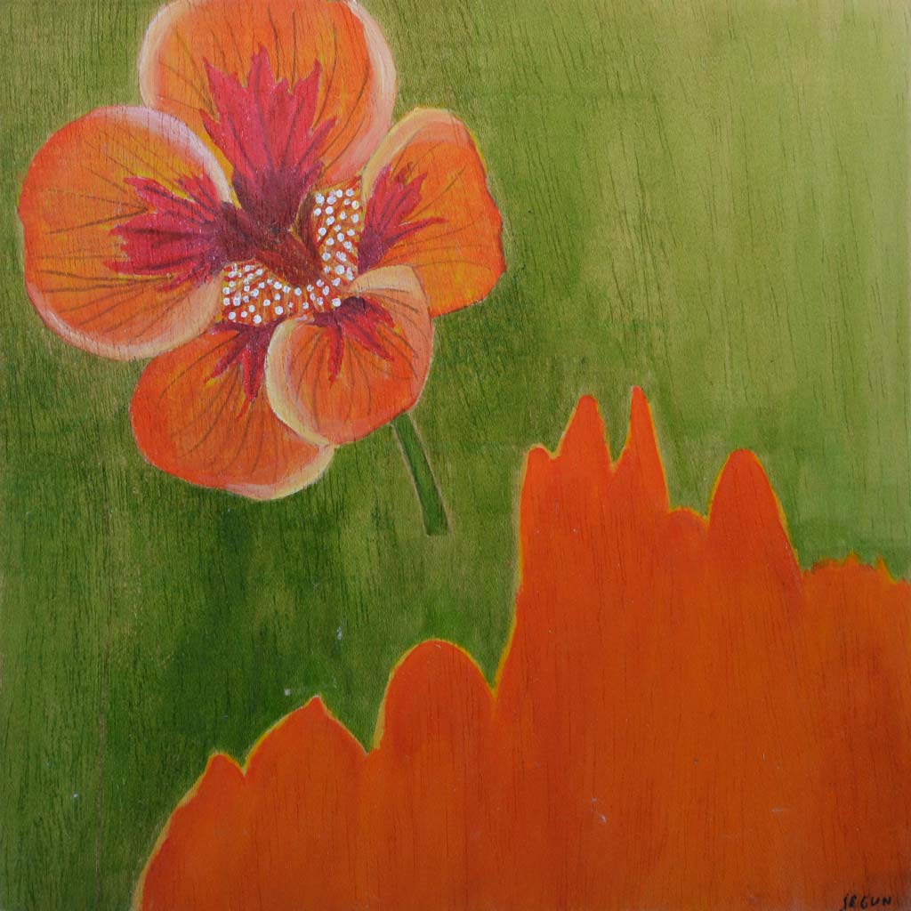 flor hibiscus pintura