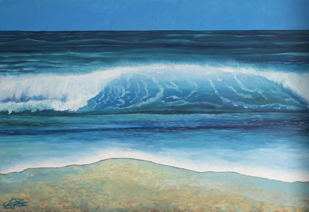 pintura oleo mar mediterraneo